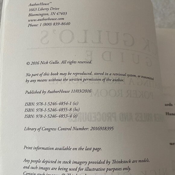 Nick Gullo’s Guide Operating a Professional Poker Room Paperback Book - Picture 8 of 11